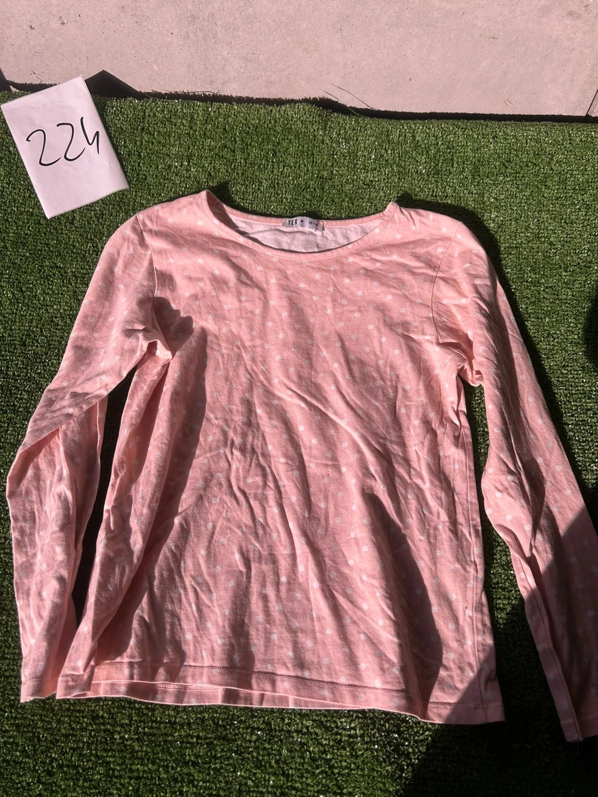 Sweat rose à motifs blanc tex